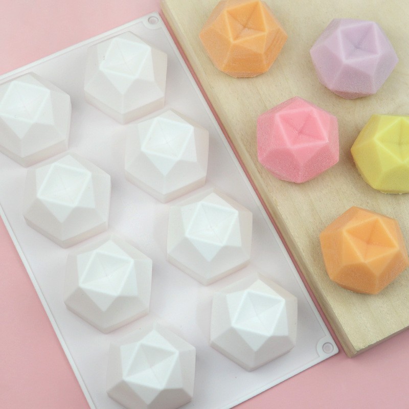 แม่พิมพ์สบู่ พิมพ์ขนม พิมพ์เทียน Hand Made พิมพ์ซิลิโคนอย่างดี  (พิมพ์เพชร6เหลี่ยม) ราคา ถูกที่สุด ดีลบีเคเค รูปภาพหลัก