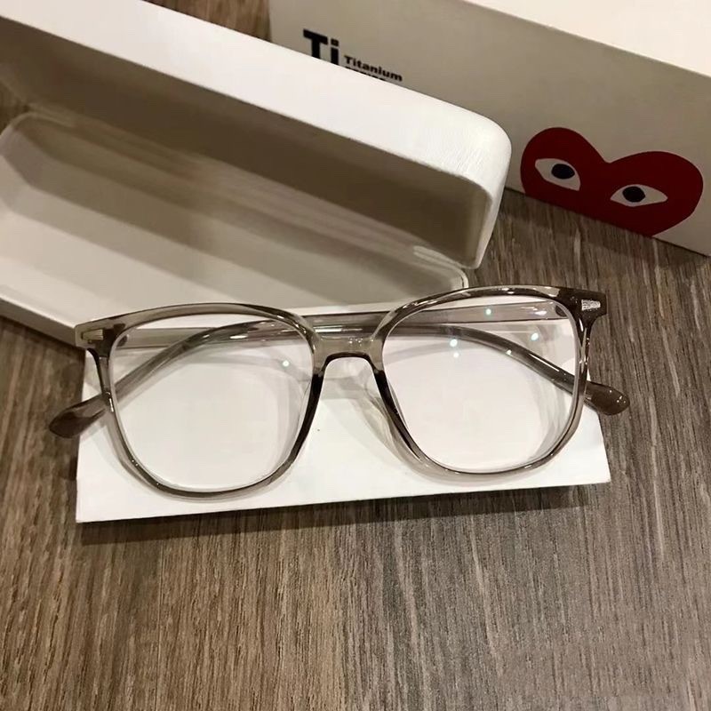 TZHY-041 👓แว่นสายตาสั้น👓 ป้องกันแสงสีฟ้า กรอบแว่นสีเขียวมะกอก แว่นตาแฟชั่นสไตล์เกาหลี ไม่จำกัดเพศ