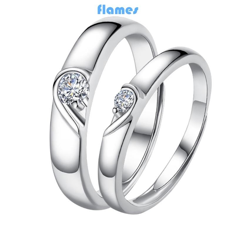 Fl Heart Promise Rings for Couples I Love You Engagement Wedding Ring Band Set