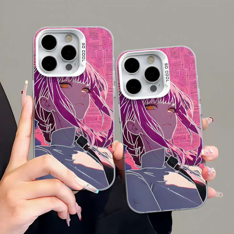 Dark Macchima Matte สีสันเงินเหมาะสําหรับ iPhone 16 Pro Max 15 14 13 12 11 xs xr 7/8 เคสโทรศัพท์ป้องกันกรณีกันกระแทก
