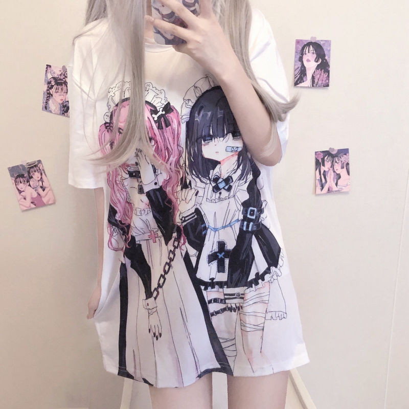 X-orange Asian Culture y2k เสื้อยืดแขนสั้นหลวม Gaming Girl Top 2024 ฤดูร้อนสไตล์ใหม่เสื้อผ้าผู้หญิงลําลอง