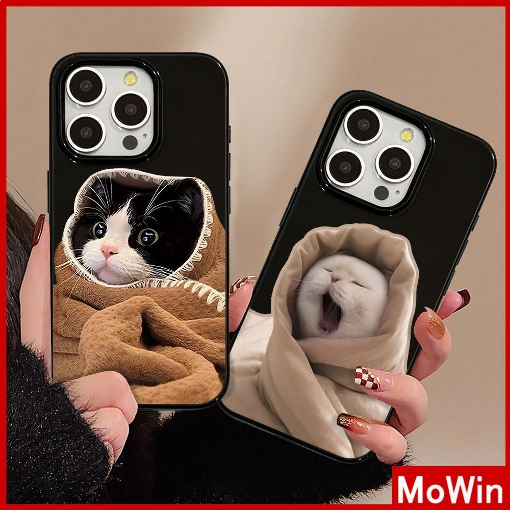 Mowin - สำหรับ iPhone 15 PRO MAX เคส iPhone สีดำมัน TPU Soft Case กันกระแทกกล้องป้องกันสัตว์เลี้ยงตัวน้อยน่ารักเข้ากันได้กับ iPhone 14 13 12 PRO MAX 11 XR XS MAX 7 8 PLUS