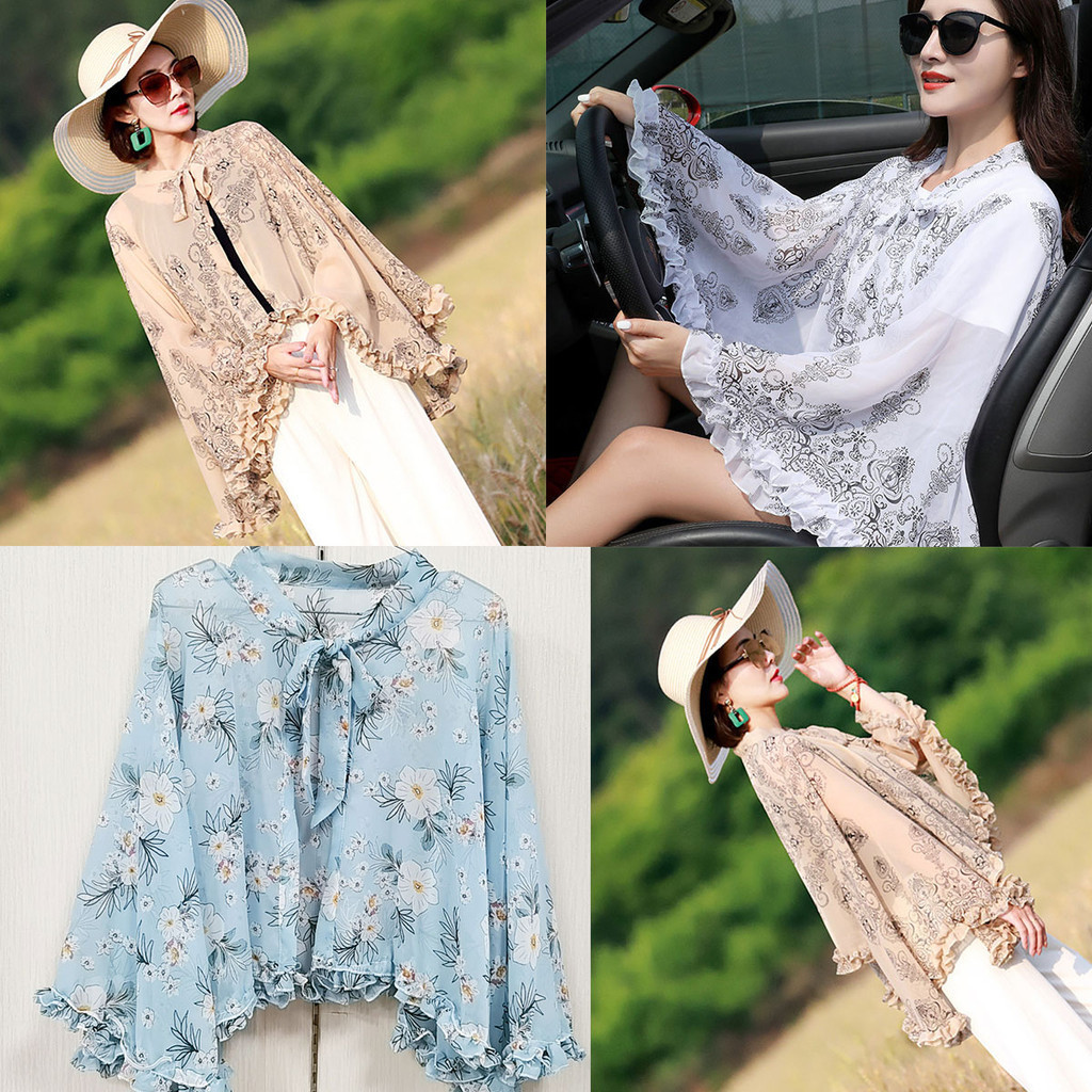 ผ้าคลุมไหล่แฟชั่น เสื้อคลุมไหล่แขนยาว ที่มีสไตล์และความสะดวกสบายในฤดูร้อน เสื้อคลุมไหล่กันแดดน้ำหนักเบา