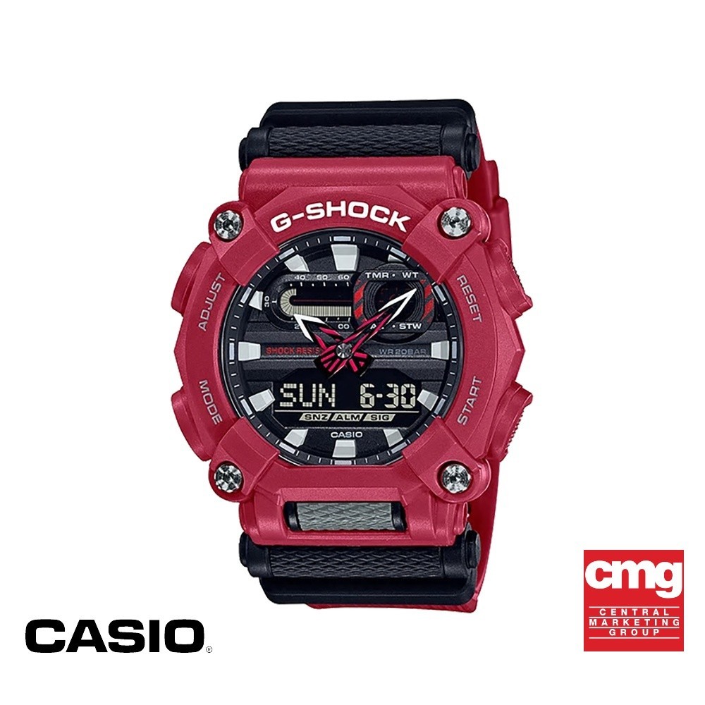 CASIO นาฬิกาข้อมือผู้ชาย G-SHOCK YOUTH รุ่น GA-900-4ADR วัสดุเรซิ่น สีแดง