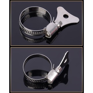 แคลมป์รัดท่อ เข็มขัดรัดท่อยางแบบมือหมุน เหล็กรัดสายยาง สแตนเ…
