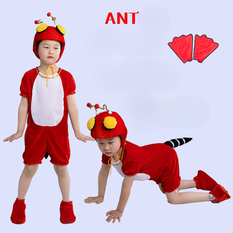 พร้อมส่ง น่ารัก มด ชุดคอสเพลย์ ชุดเต้นรํา อายุ 3 ถึง 14 ปี ลายการ์ตูนสัตว์ ของขวัญปีใหม่ ฮาโลวีน คริสต์มาส ชุดคริสมาสเด็กผู้หญิง