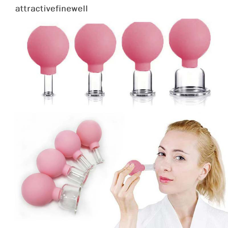 [attractivefinewell] 1pc สีฟ้าสีชมพูถ้วยสูญญากาศ PVC หัวแก้วดูดนวดตัวครอบครัว Meridian การฝังเข็มขวด