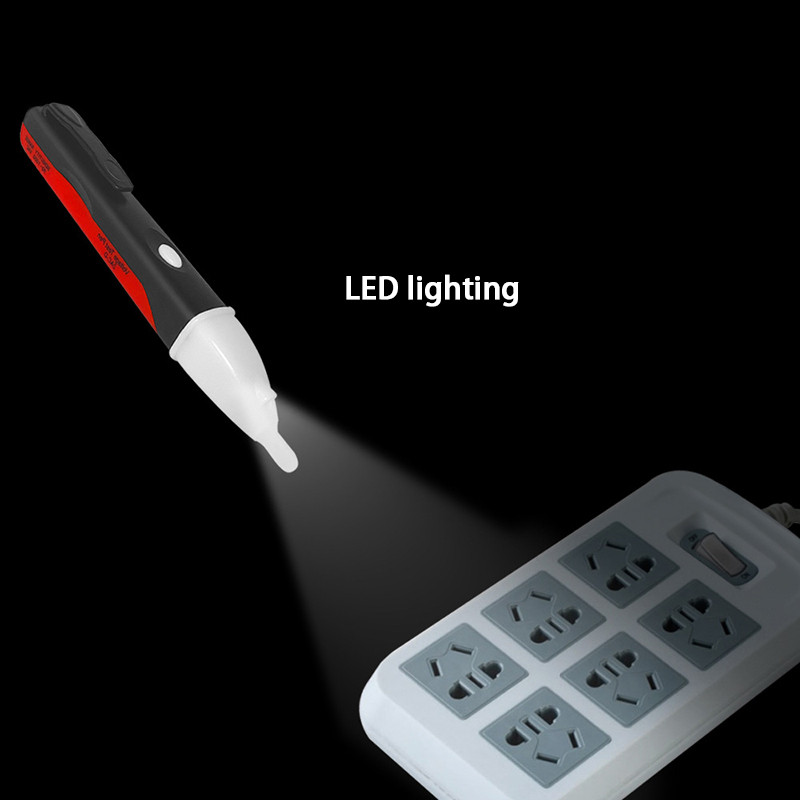 Vvth ตัวบ ่ งชี ้ ไฟฟ ้ า AC 90-1000V Non-Contact Socket Wall AC Power Outlet เครื ่ องตรวจจับแรงดันไฟฟ ้ า Sensor Tester ปากกา LED Light VVTH