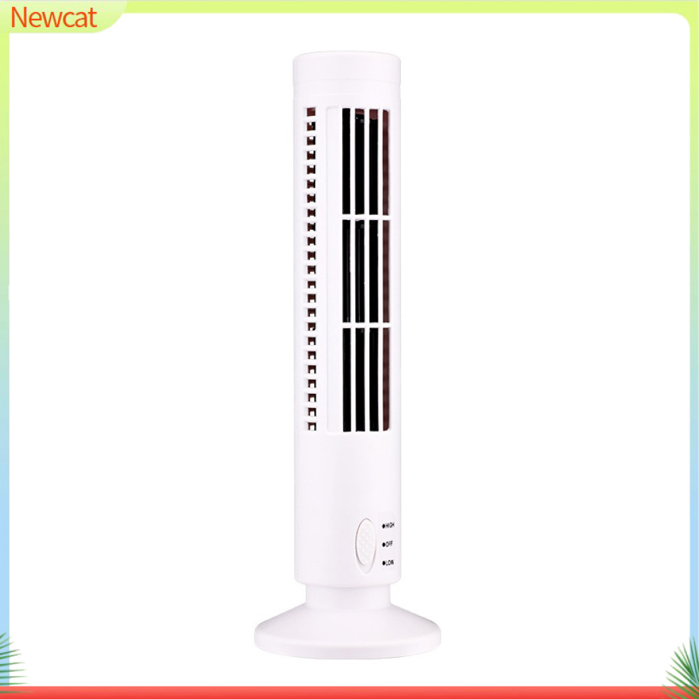 {Newcat } Home Office Mini Electric USB Bladeless 2 Speed Desktop Air Cooling Tower Fan