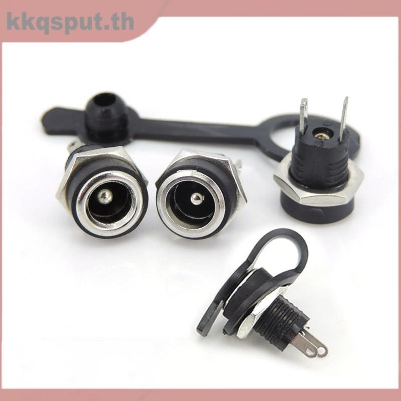5.5x2.1 มม.5.5x2.5 มม.DC หญิงแผง Mount Power Jack Socket Supply Connector ปลั๊กอะแดปเตอร์ 2 Terminal ประเภท DC ปลั๊กพร้อมฝาปิด THK2