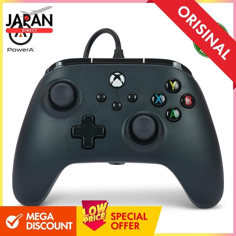 PowerA Wired Controller Xbox Series X|S for Xbox One PC Windows 10/11 (Officially Licensed) 1519265-01 Black Dual Vibration Function