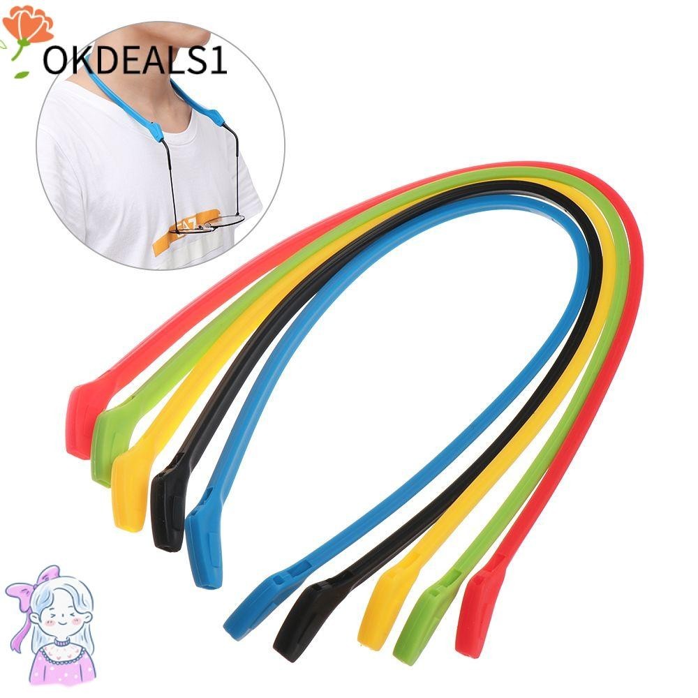 Dealshop สายคล้องแว่นตา ซิลิโคน ใส่สบาย สีแคนดี้ อุปกรณ์เสริม