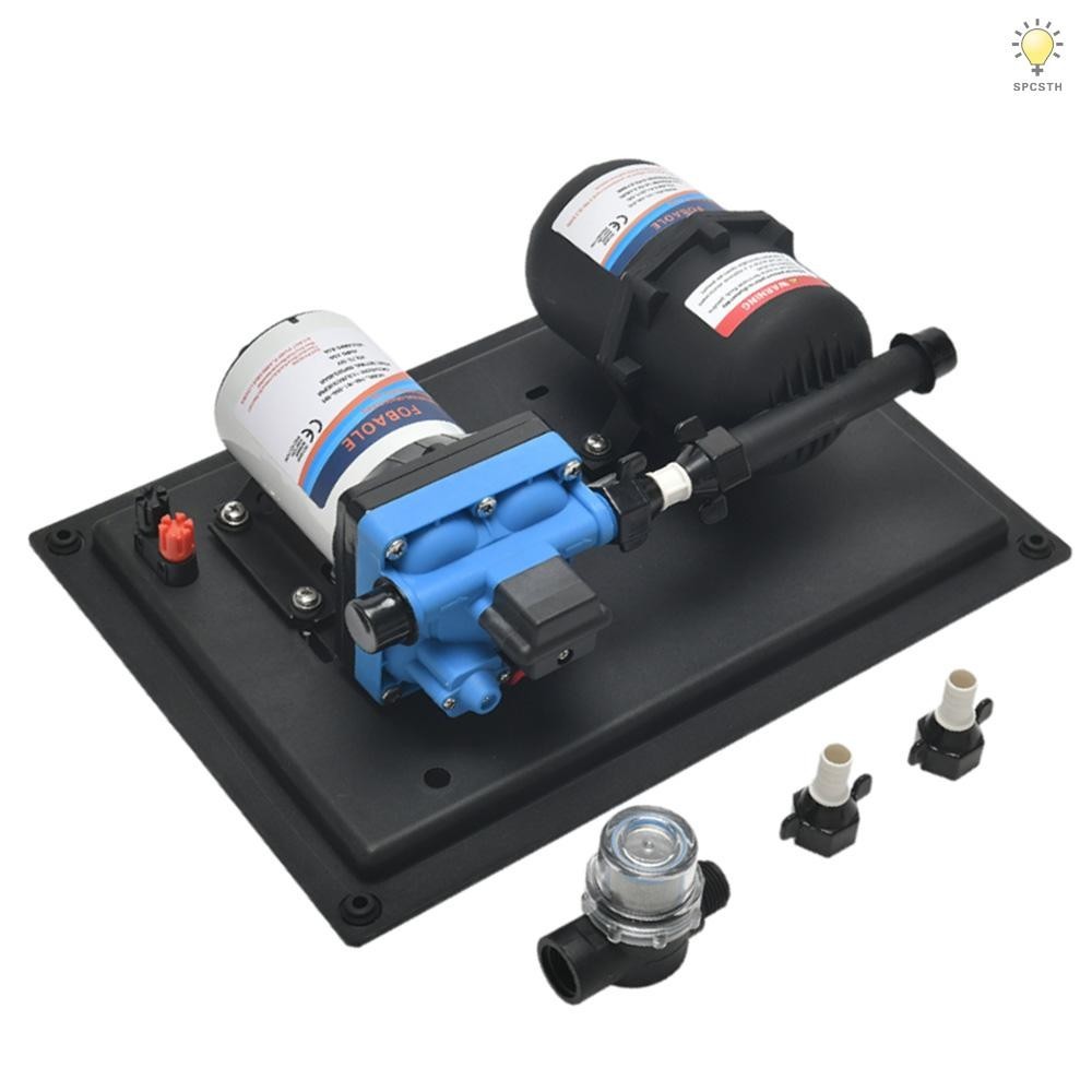 Rv ปั๊มน้ํา DC 24V 3.5GPM 13.5L/Min 45PSI น้ําจืดปั๊มไดอะแฟรมในตัว Demand สวิทช์ความดันถังความดันสําหรับเรือ Travel Trailer RV ห้องครัวห้องน้ําน้ํา Diaph