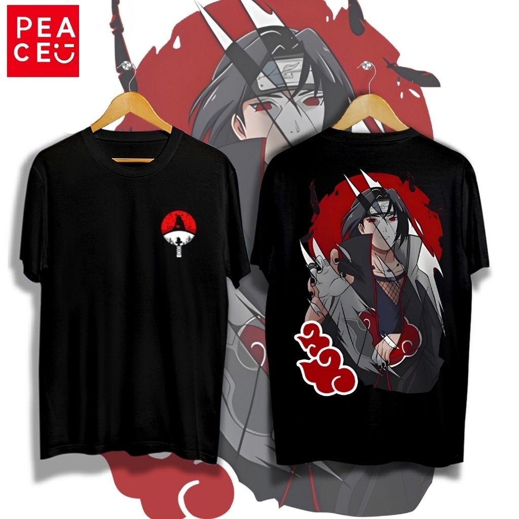 PEACE® Anime Shirt Men's T-shirt Naruto Uchiha ltachi unisex oversize T-shirt-V2