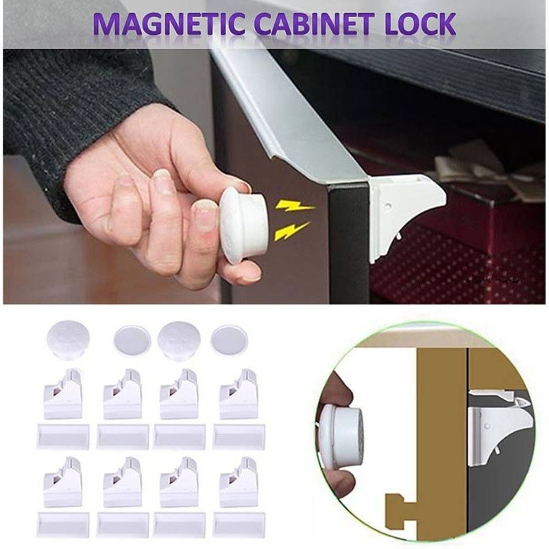 Magnetic Child Cabinet Lock / Childproof Locks / Baby Children Safety / Cupboard Drawer Magnet Lock