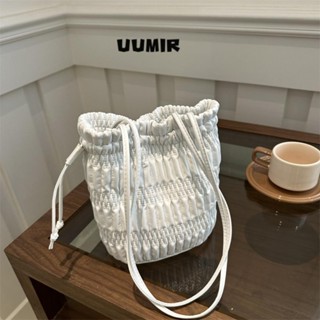 UUMIR   กระเป๋าสะพายไหล่ กระเป๋าถือลําลอง ทรงบักเก็ต ขนาดใหญ…