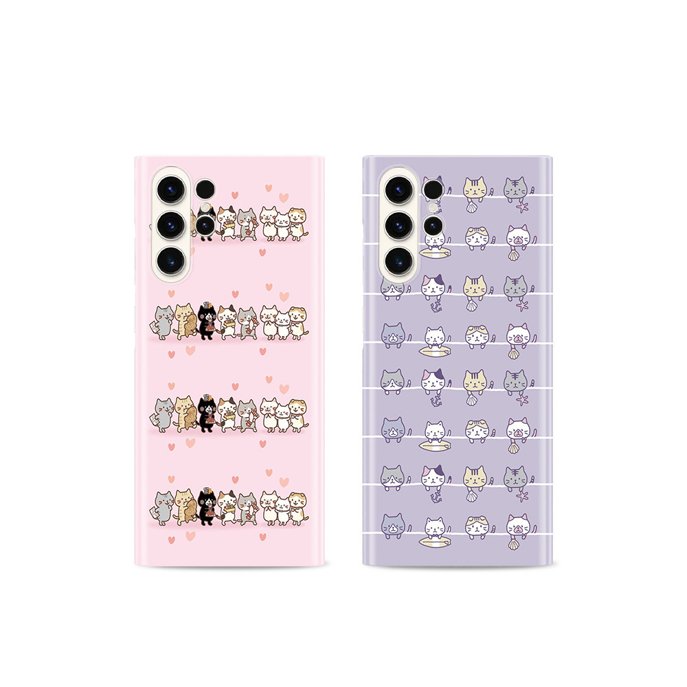 การ์ตูนการ์ตูนสตรอเบอร์รี่เค้กแมวฟิล์มเคสโทรศัพท์เหมาะสําหรับsamsung S21 S22 S24plus S23ultra S20FE S21FE A73 71 A54 A53 A52 A51 A50 A33 A34 A30 A23 A21S A12 A11 A14 A14 รวมทุกอย่าง เคส