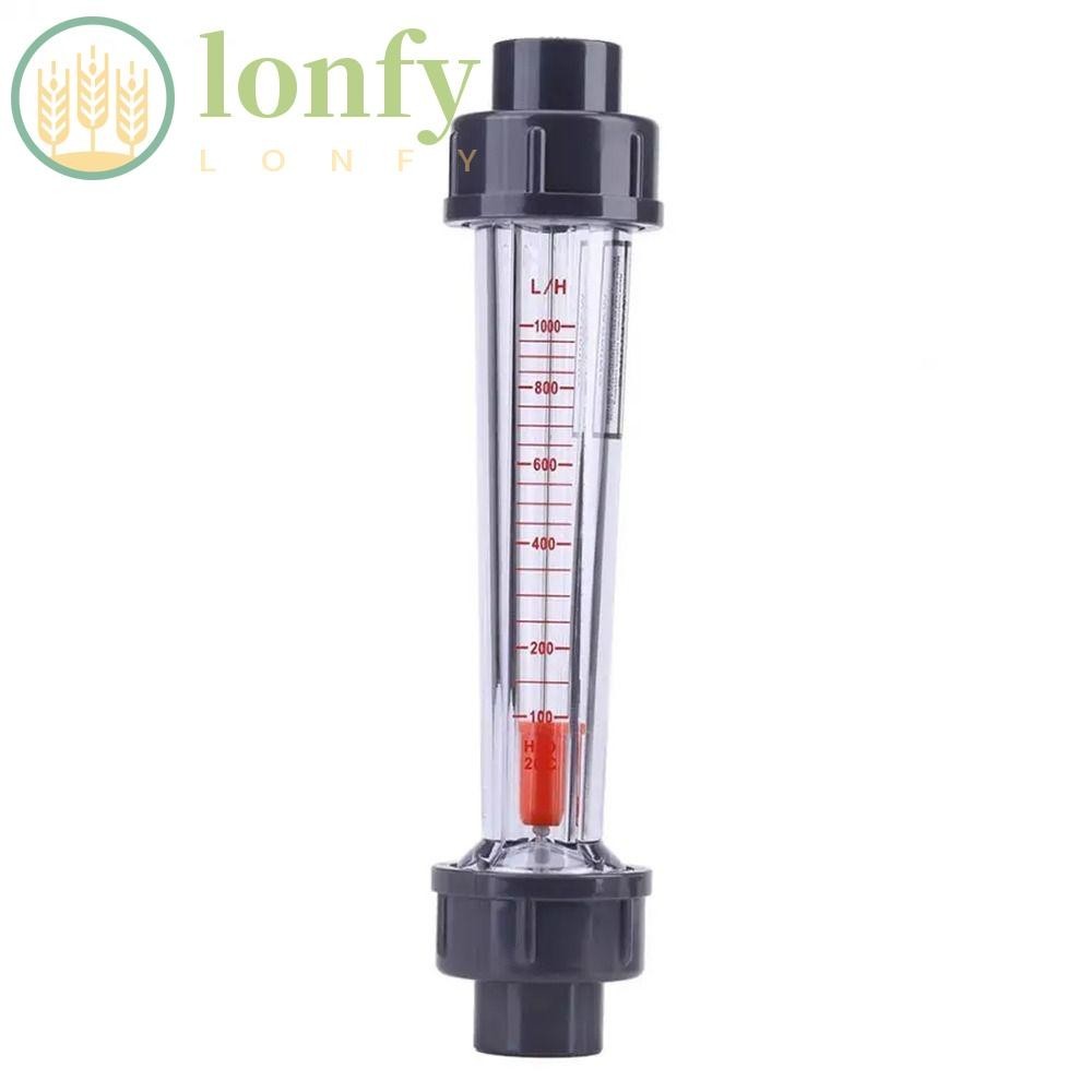 Lonfy Rotameters, หลอดพลาสติก LZS-15D Peak Flow Meter, ติดตั ้ งง ่ าย 100-1000L/H Liquid Water Flow Meter