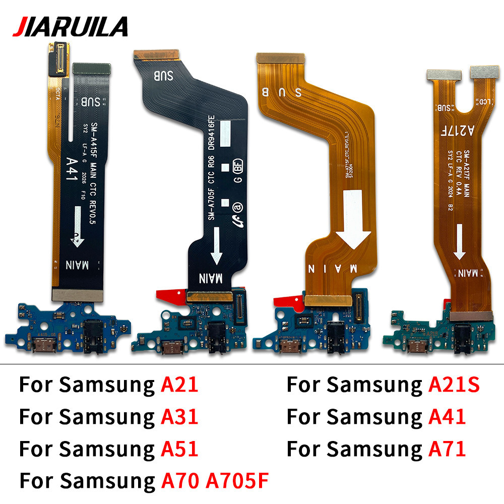 Usb ชาร์จพอร์ต Dock Connector + หลักเมนบอร์ด Flex สําหรับ Samsung A21 A21S A31 A41 A51 A70 A71