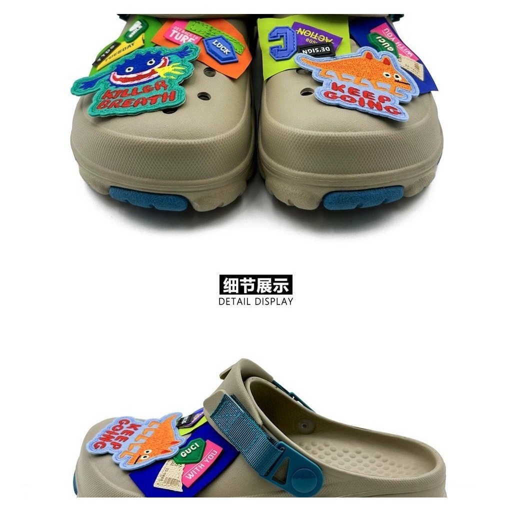 F & X รองเท้าแตะที่ไม่ซ้ํากัน Beach Hole รองเท้าผู้ชายผู้หญิง Influencer รองเท้าแตะสวมใส่ด้านนอกรองเท้าแตะอินเทรนด์ชาย Monster Design Niche Laz