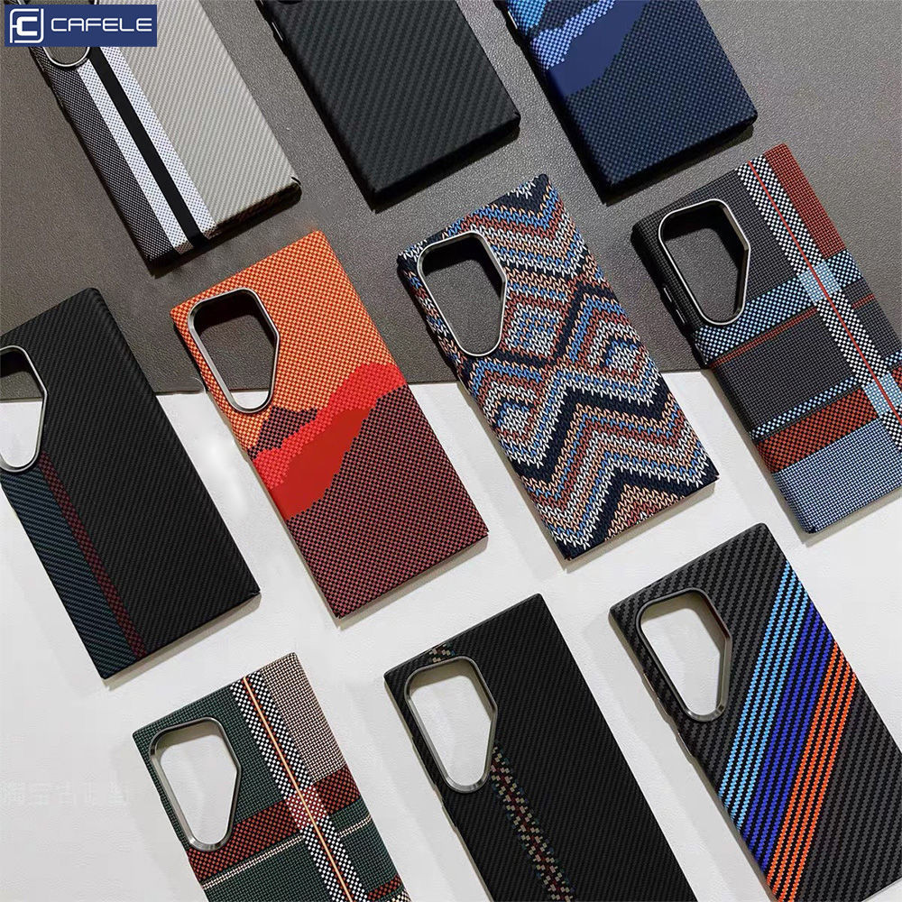 Magfit คาร์บอนไฟเบอร์ Frosted สําหรับ Samsung S25 Ultra S25 Plus S24 Ultra S24 + S24 S23 Ultra S23 Plus S23 กันกระแทก