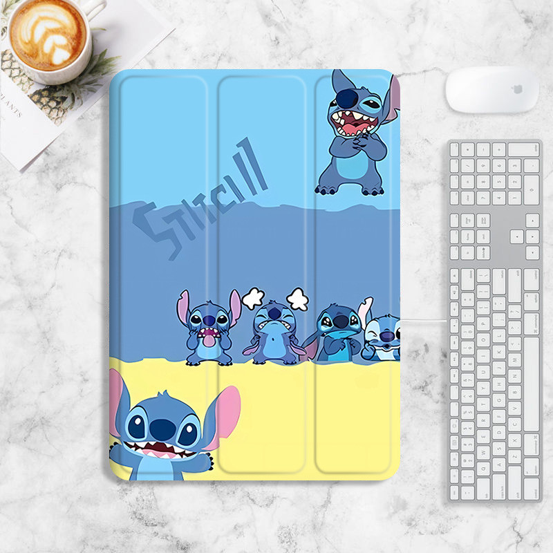 Stitch case ipad pro11 pro12.9 นิ้ว 2022 case ipad air 4 5 gen 7 8 9 10 mini 4 5 6 case with pen slo