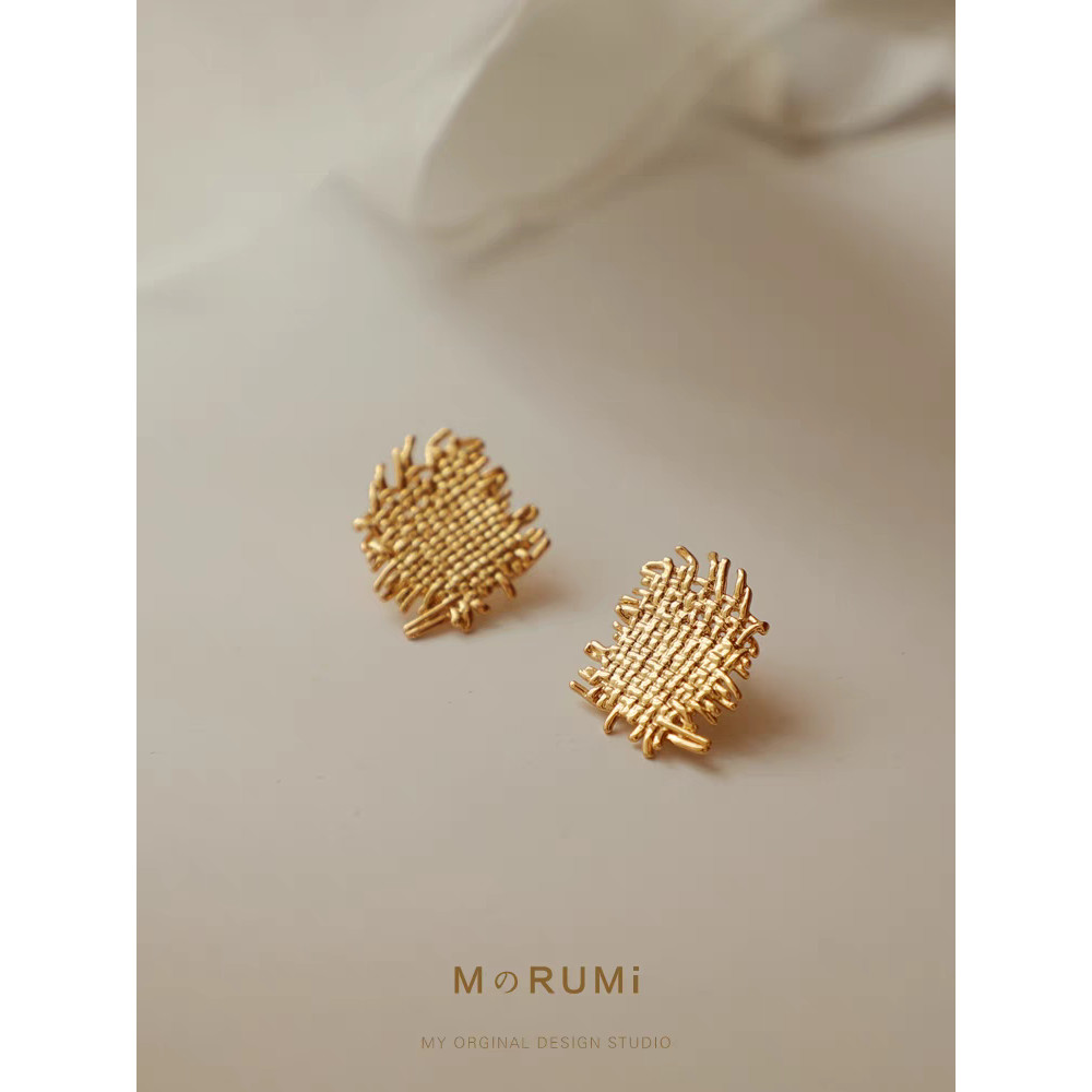 พร้อมส่ง IRIS VINTAGE x MのRumi l Sacky earrings GV202436 เครื่องประดับ ทอง 18k ตุ้มหู ประดับพลอย