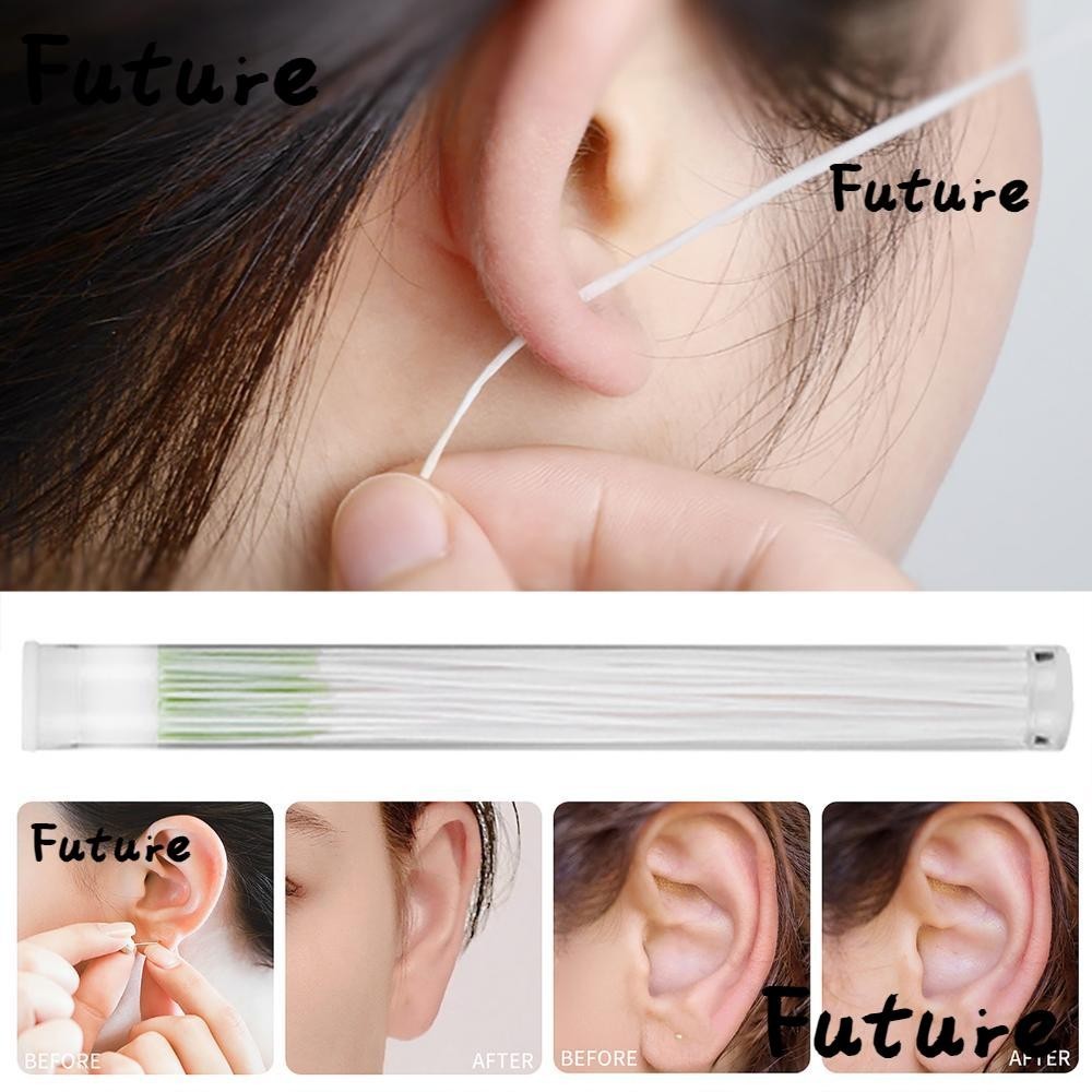 Future 60PCs/Box Ear Piercing Cleaner แบบพกพาสําหรับผู ้ หญิงผู ้ ชายสาว Rose กลิ ่ นหอมกําจัดกลิ ่ น Ear Care Kit