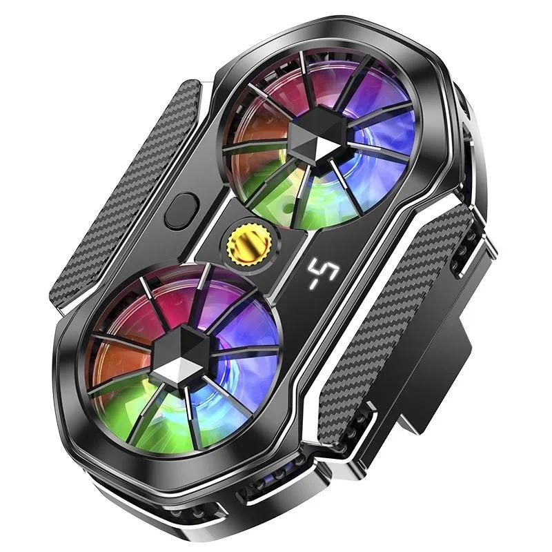 Fs06 Cooling โทรศัพท ์ มือถือ Cooler พัดลมคู ่ อุปกรณ ์ เสริมเกมจอแสดงผลดิจิตอล