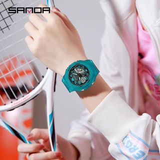 Sanda หน ้ าปัดขนาดใหญ ่ มัลติฟังก ์ ชั ่ นอินเทรนด ์ Urban กีฬากันน ้ ํากลางแจ ้ งนาฬิกาผู ้ ชาย SD6200-2