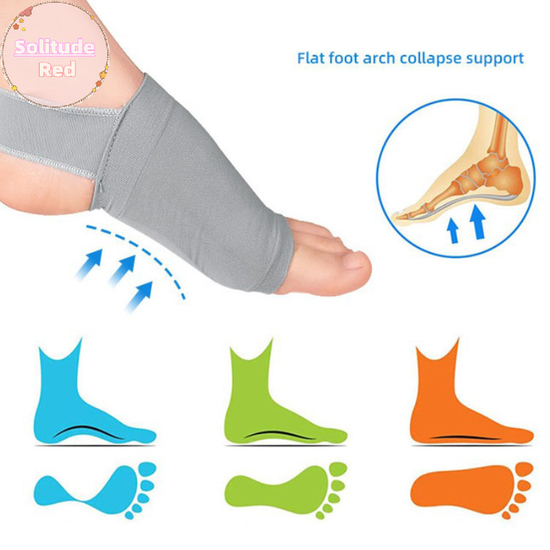 Solitudered 1 คู ่ แขนสนับสนุน Plantar Fasciitis Heel Spurs Strap Foot Care Insoles TH