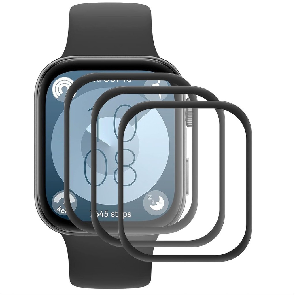 Full โค้งป้องกันฟิล์มสําหรับ Huawei Watch Fit 3 SmartWatch ป้องกันหน้าจอสําหรับ Huawei Watch Fit 3 Clear TPU Cover 3D ยืดหยุ่น
