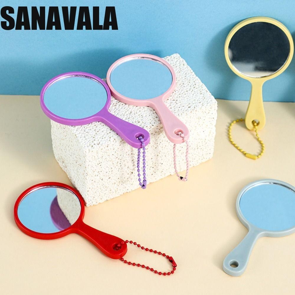 Sanavala กระจกขนาดกะทัดรัดพร ้ อมพวงกุญแจ , กระจกแขวนจี ้ กระจกเดินทาง , พวงกุญแจแบบพกพา Charms ความละเอียดสูงด ้ านข ้ างกระเป ๋ ากระจกของขวัญ