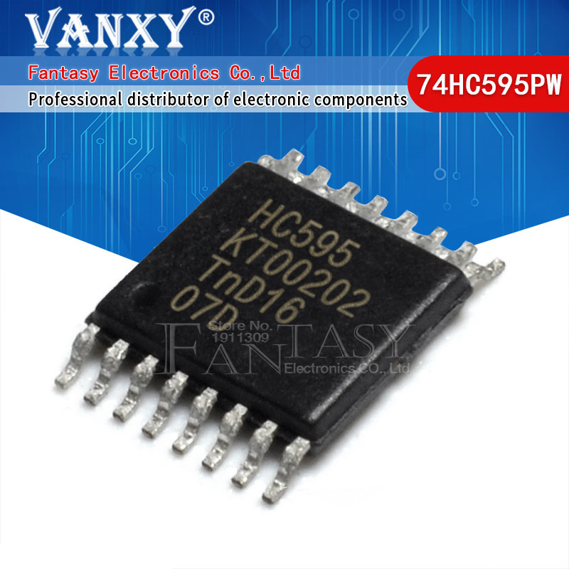 10pcs 74HC595PW TSSOP-16 74HC595 SN74HC595PWR 74HC00PW 74HC04PW 74HC14PW 74HC32PW 74HC74PW 74HC86on 