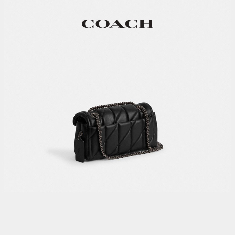 Coach Ladies Rhombus quilting tabby เบอร์20กระเป๋าสะพายสายโซ่กระเป๋าเรียบง่าย