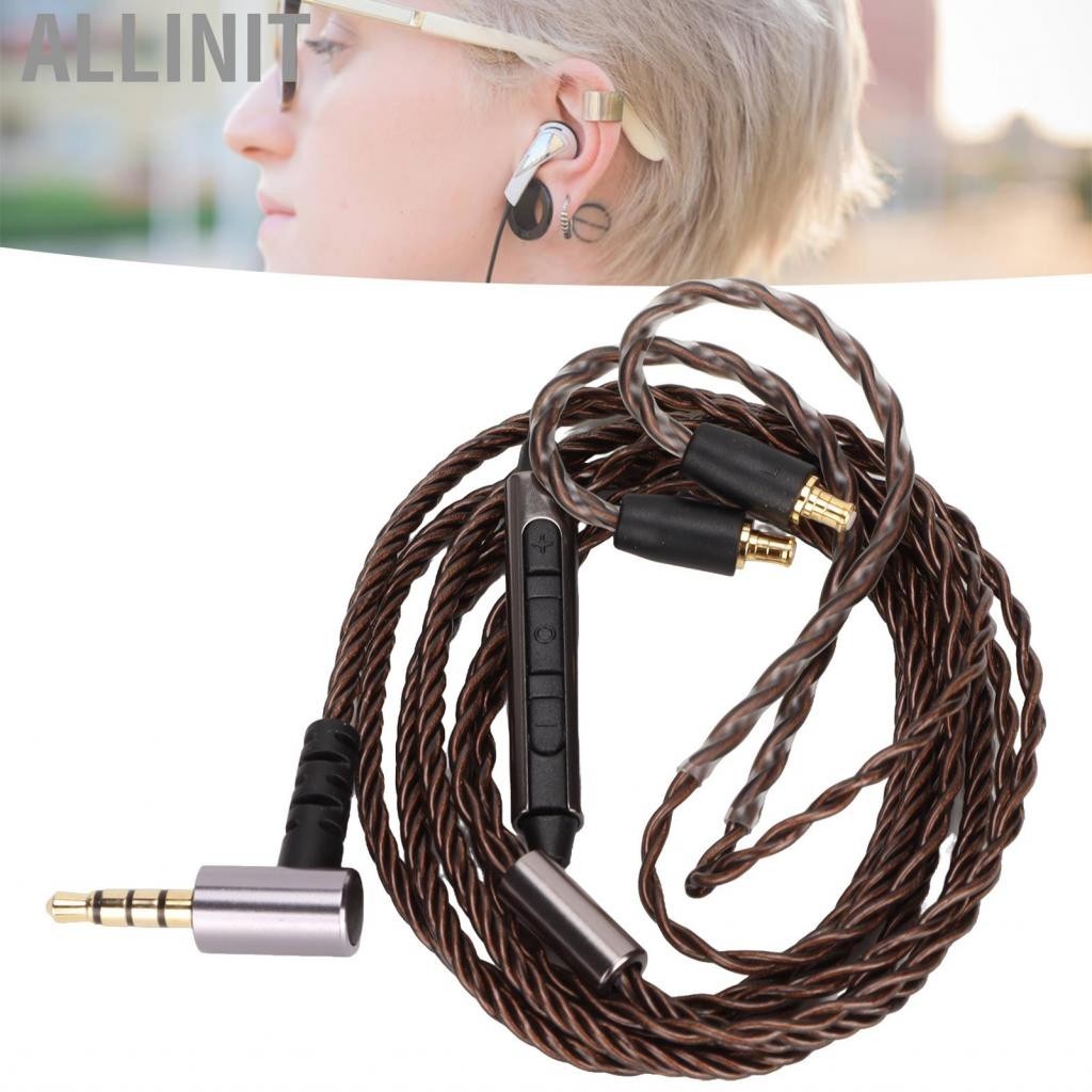 Allinit Headphone Upgrade Cable  HiFi 3.5mm/A2DC Plug Silver Plated Copper Core Gold Replacement for