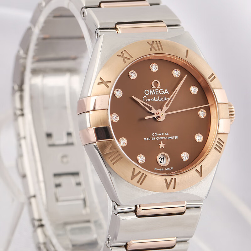 Omega OMEGA Rose Gold Constellation Series 131.20.29.2.63.001 Automatic Mechanical 29mm Ladies Watch