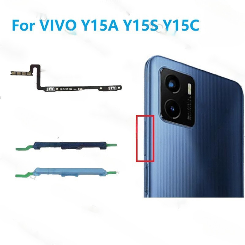 ปุ่มปรับระดับเสียงไฟ Flex Switch เปิด/ปิดด้านข้าง Key Flex Cable สําหรับ VIVO Y15A Y15S Y15C