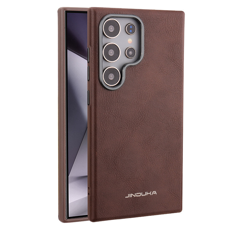 หรูหรา Slim ในตัวแม่เหล็กไร้สายชาร์จ Vintage ธุรกิจ PU หนังเคสโทรศัพท์สําหรับ Samsung S24 S23 Ultra S24Plus S23FE ป้องกันกล้องกันกระแทกปกหลัง