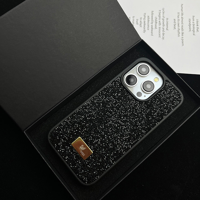 SWAROVSKI หนาswarovskiหรูหราrhinestoneพรีเมี่ยมแบรนด์หรูdropทนเคสโทรศัพท์สําหรับiphone 15promax 14 13 12 11 Pro Max 14plus 11pro XsMax XR X Xs 7 8Plusปกหลัง ราคา ถูกที่สุด ดีลบีเคเค แกลเลอรีภาพที่ 2