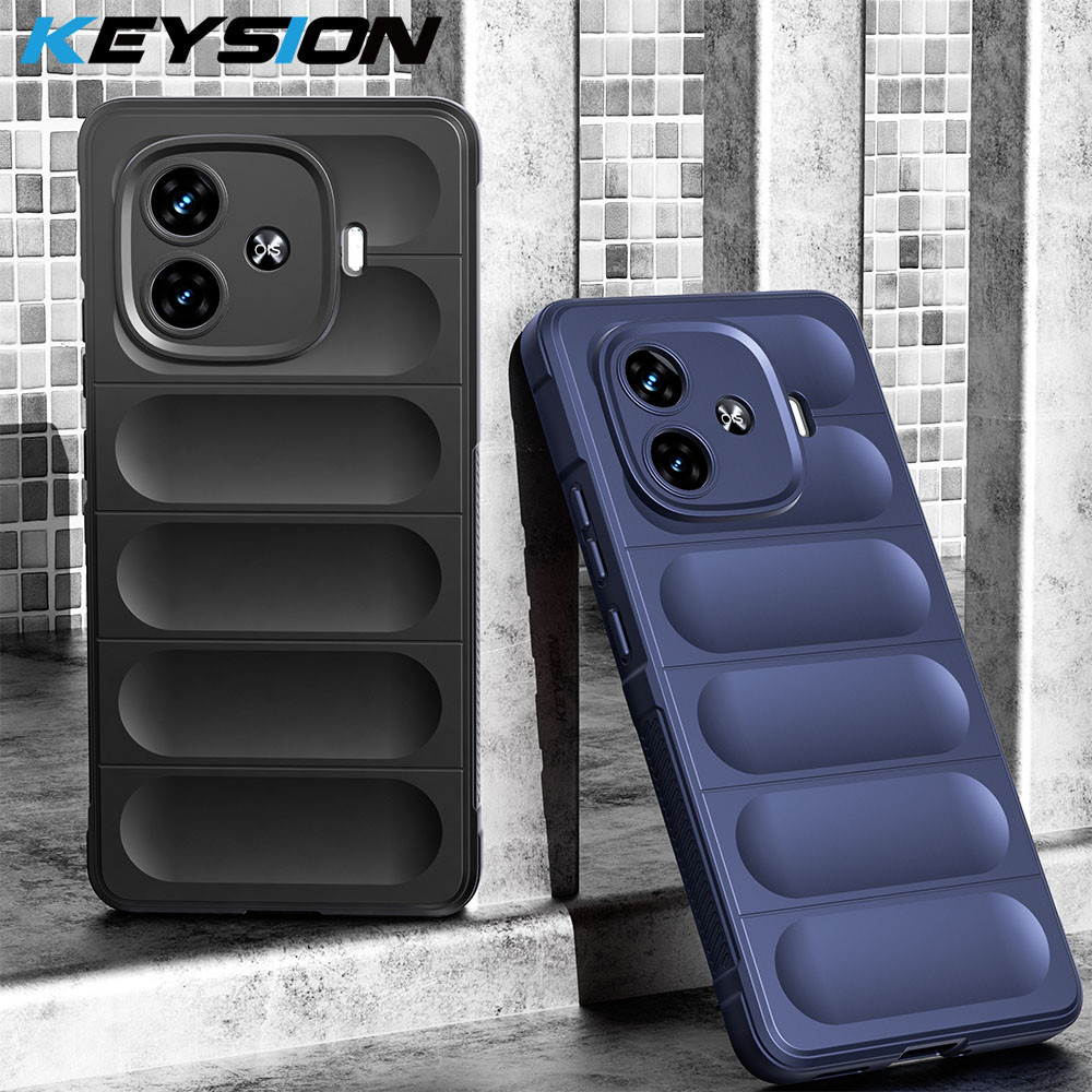 Keysion กันกระแทกสําหรับ IQOO Z9 5G Z9 Turbo Z9X Anti-skid ซิลิโคนโทรศัพท ์ กลับสําหรับ VIVO IQOO Z9