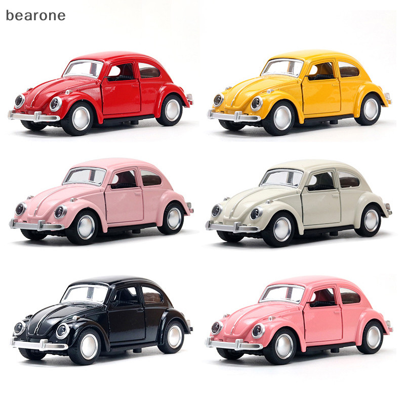 <bearone> รถโลหะผสมรุ่นด้วงวินเทจเปิดประตูของเล่นเด็ก Motorcar เค้กตกแต่งอุปกรณ์เสริมสําหรับของขวัญเด็ก Nice