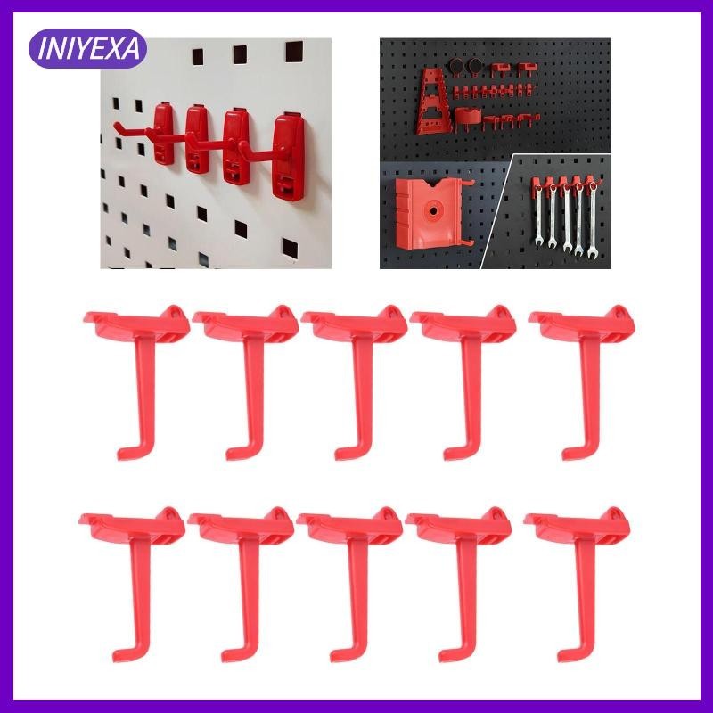 [Iniyexa ] 10x Pegboard Hooks Rack Peg Board ประแจออแกไนเซอร ์ สําหรับโรงรถเครื ่ องมือ Shed