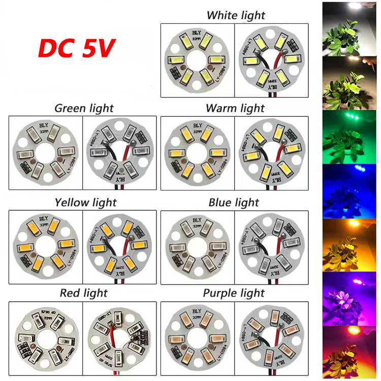 ความสว ่ างสูง LED 5730SMD 3W 5V โคมไฟสีลูกปัดหลอดไฟรอบ Transformation แหล ่ งกําเนิดแสง Dia 32 มม.สีเขียวสีฟ ้ าสีแดง