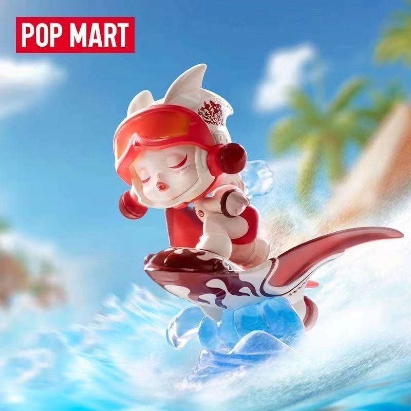 ของแท ้ Pop Mart Water Party Series กล ่ องลึกลับอินเทรนด ์ Play รูปน ่ ารักสาวสวยเครื ่ องประดับของ