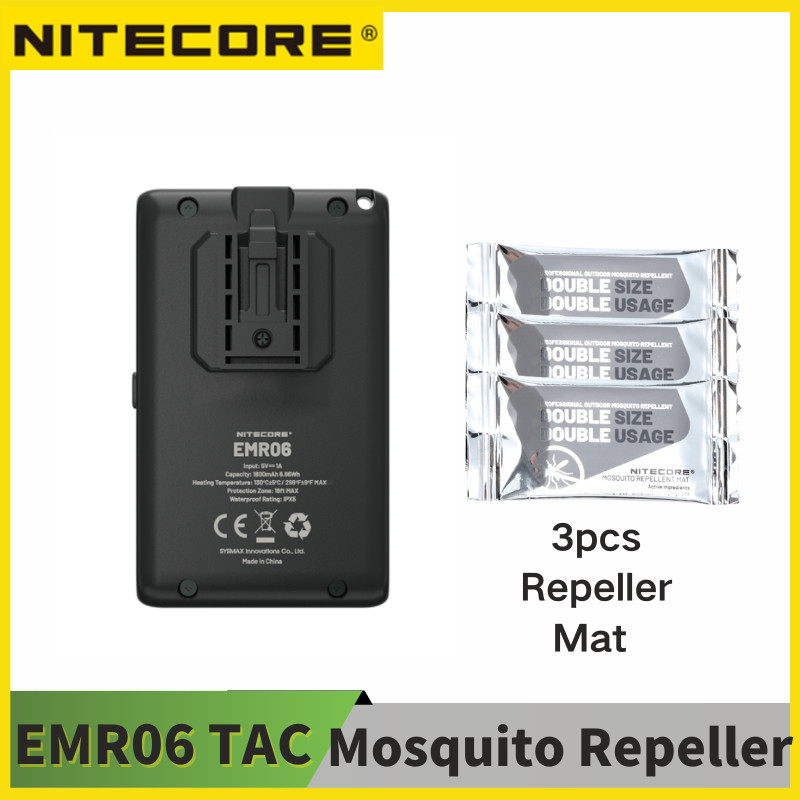 Nitecore EMR06 TAC แบบพกพาอิเล ็ กทรอนิกส ์ อเนกประสงค ์ Repeller แบตเตอรี ่ ในตัว 1,800mAh
