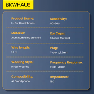 Bkwhale หูฟัง Type-C ในหู DAC มินิซับวูฟเฟอร ์ ชุดหูฟังแบบมีสายสําหรับ ip 15 pro