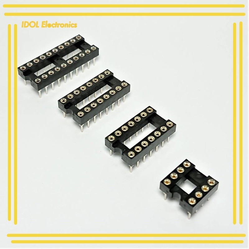 ราคาถูก! Socket IC ซ็อกเก็ตไอซี ขากลม 8 14 16 และ 20 ขา (ราคาต่อ 1 ชิ้น)