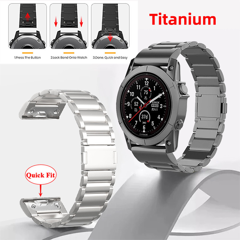 22 มม.26 มม.คุณภาพสูงไทเทเนียมโลหะ Magnetic Clasp Quick Fit สําหรับผู้เบิกทาง Garmin 965 955 945 935