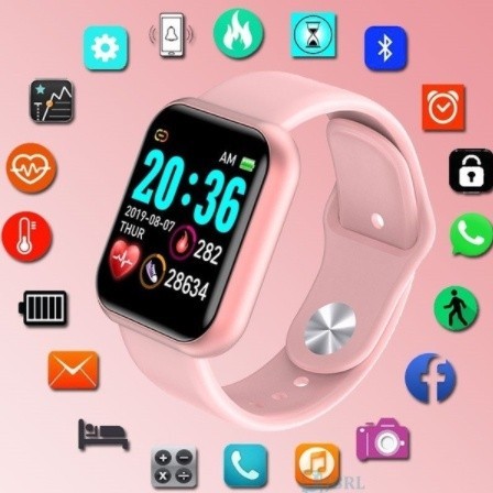TUTUZ Y68 กันน้ําสมาร์ทนาฬิกาบลูทูธกีฬา SmartWatch ผู้ชายสําหรับ IPhone Xiaomi Fitness Tracker เขา
